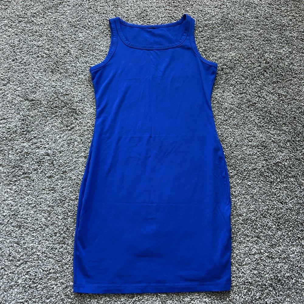 Elegant Blue Sleeveless Dress